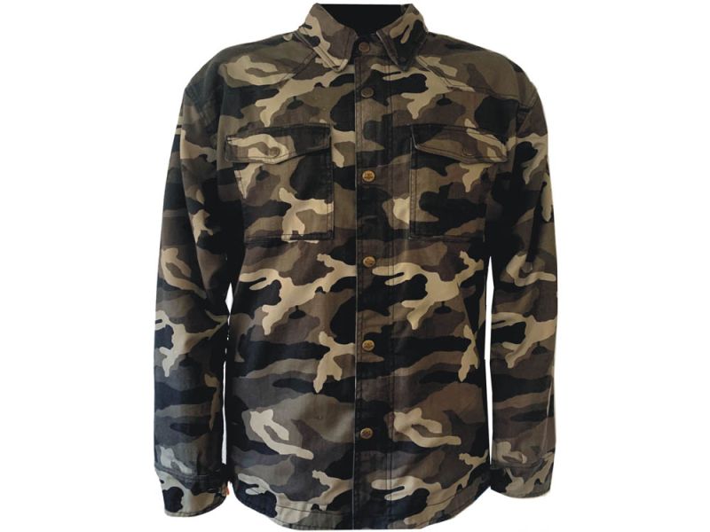 Bores Military Jack Leger Shirt (donker camouflage)