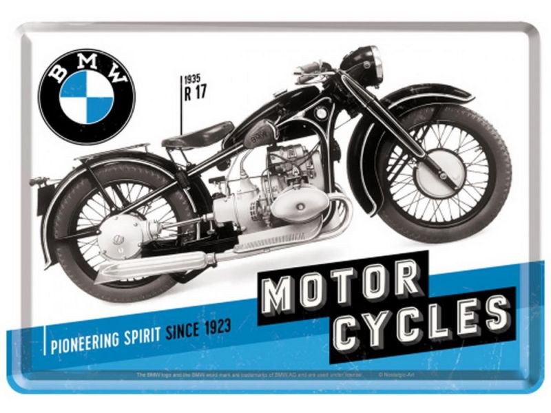 Nostalgic-Arts BMW Tijdlijn metalen postkaart (10x14cm)