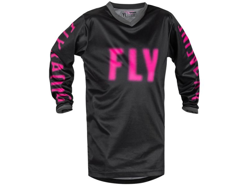 FLY Racing F-16 Cross Jersey Jugendliche (schwarz / pink )
