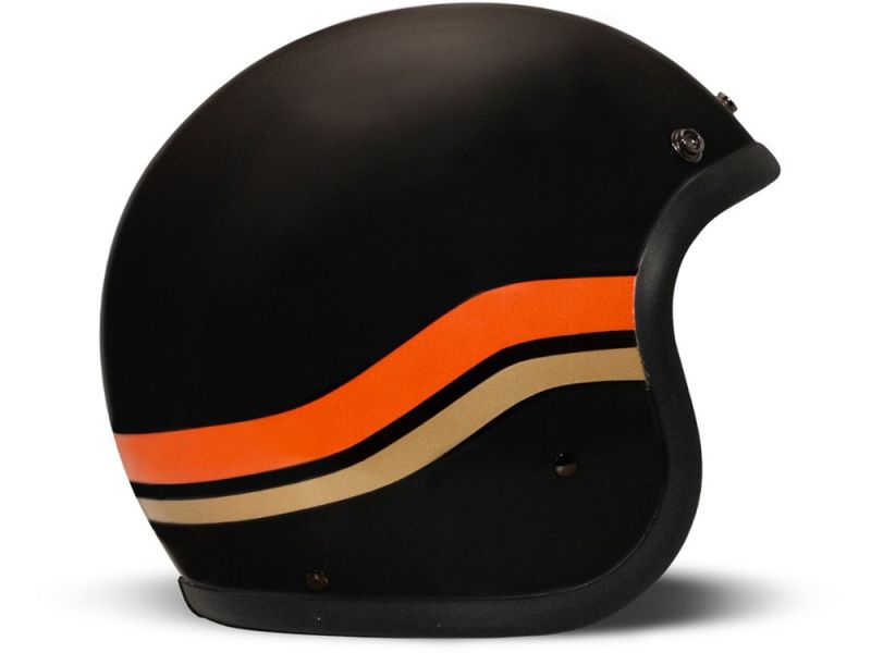 DMD Retro Black Sunset Jethelm (schwarzmatt/orange)