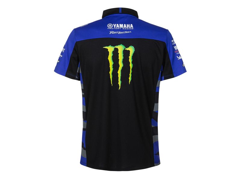 Yamaha Monster Energy MOTOGP Team Replica Poloshirt  ( Schwarz / Blau ) 