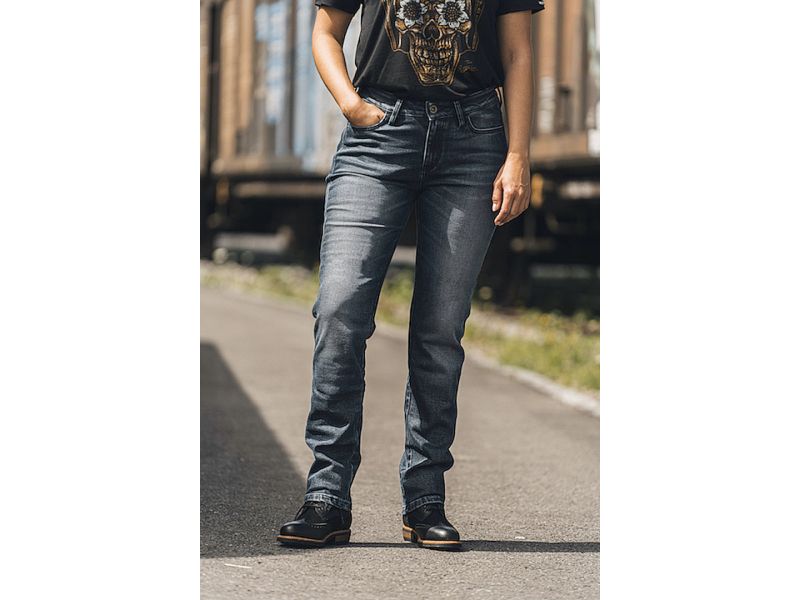 rokker rokkerTech Mid Straight Motorcycle Jeans dames incl. T-shirt