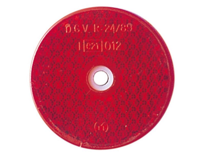 P&W Reflector rond (rood) 60mm