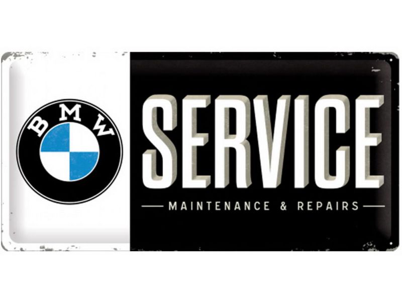 Nostalgic-Arts BMW Service metalen bord (25x50cm)