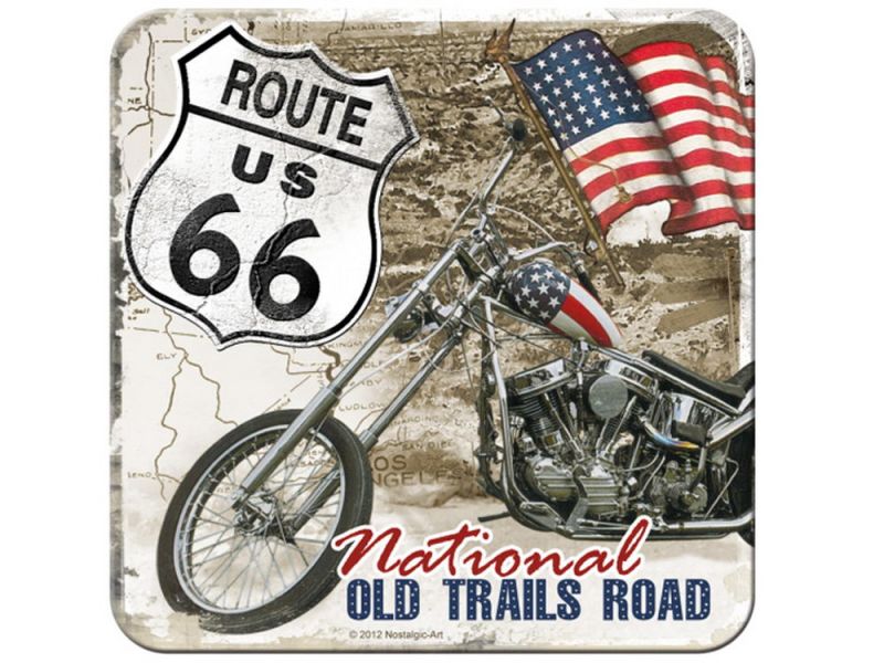Nostalgic-Arts Onderzetter Arts Route 66 Desert Old Trails Road (9x9cm)