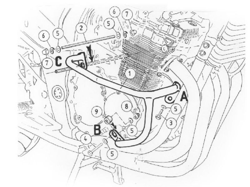 Hepco & Becker Crash bar Suzuki GSF 650 / S Bandit (2005-2006)