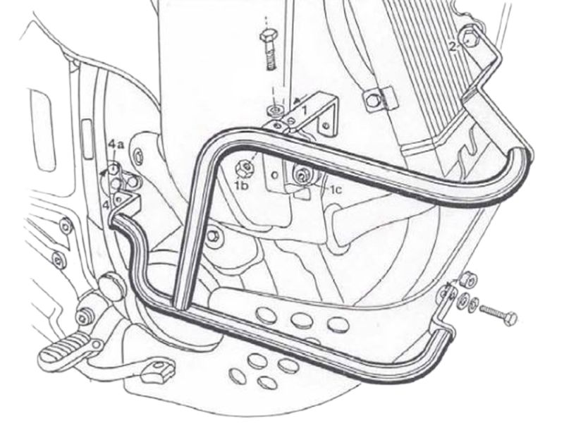 Hepco & Becker Crashbar Honda XRV 650 / 750 Africa Twin (zwart 1988-1992)