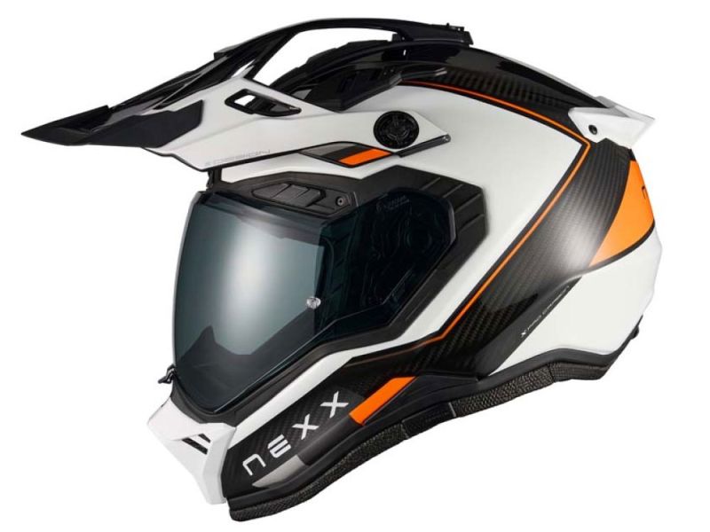 Nexx X.Rally Motorrad Integralhelm (weiß / orange)