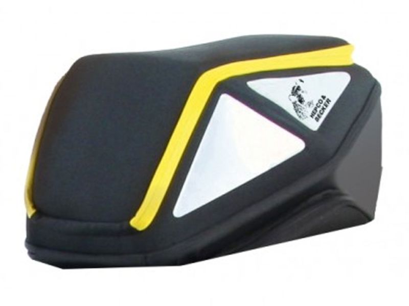 Hepco & Becker Royster achtertas met riembevestiging (zwart / geel)