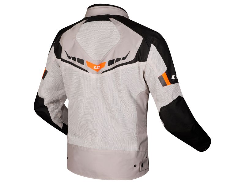 LS2 Garda Air Motorradjacke (Grau/Schwarz/Orange)