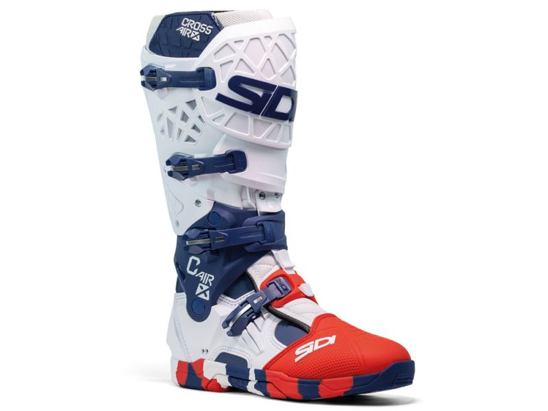 Sidi Crossair X Motorradstiefel (weiß / navy / rot)