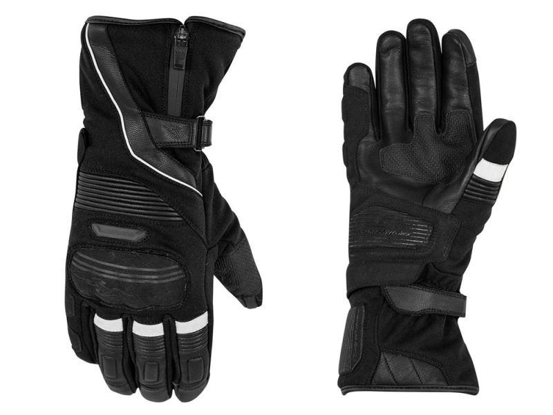 Rusty Stitches Cole Motorradhandschuhe Herren (schwarz / weiß)