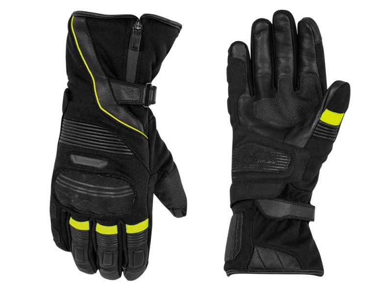 Rusty Stitches Cole Motorradhandschuhe Herren (schwarz / gelb)