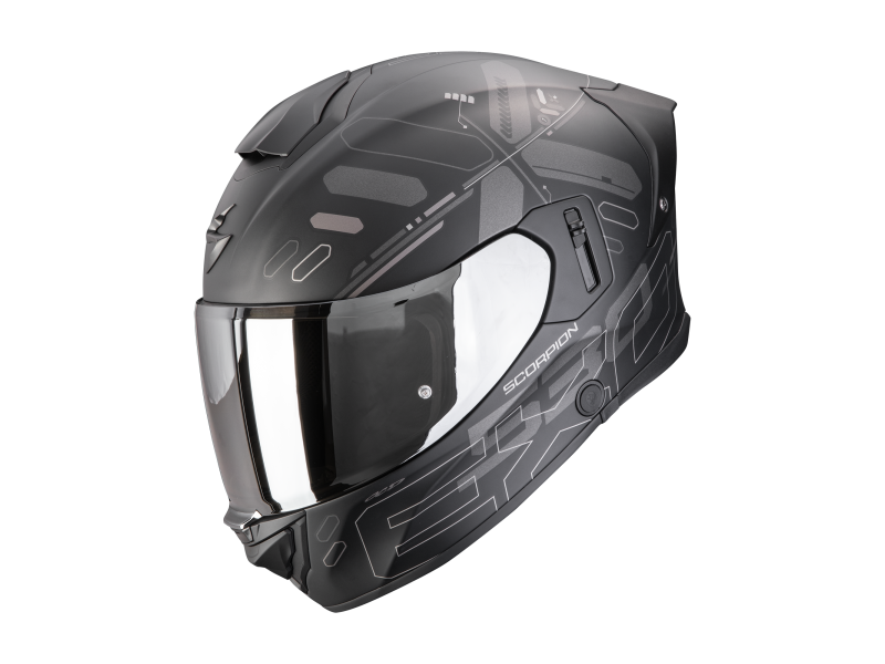 Scorpion EXO-530 Air Fond Motorradhelm (Schwarzmatt/Silber)