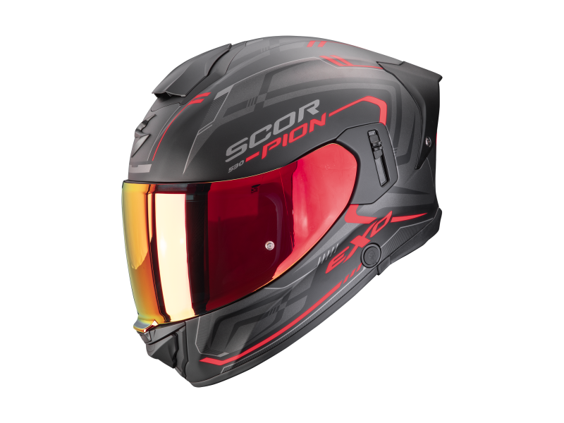 Scorpion EXO-530 Air Slope Motorradhelm (Schwarzmatt/Rot)