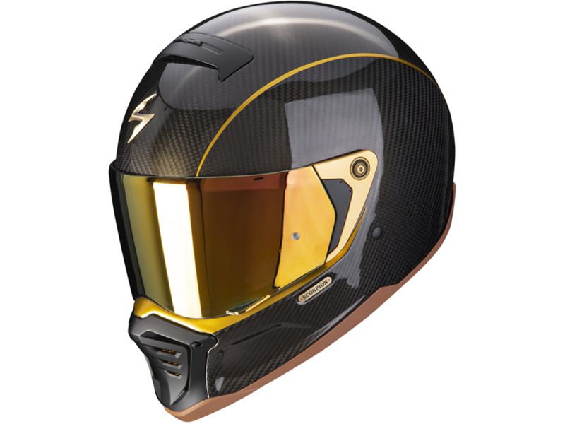 Scorpion Exo-HX1 Carbon SE Solid integraalhelm (zwart / carbon / goud)
