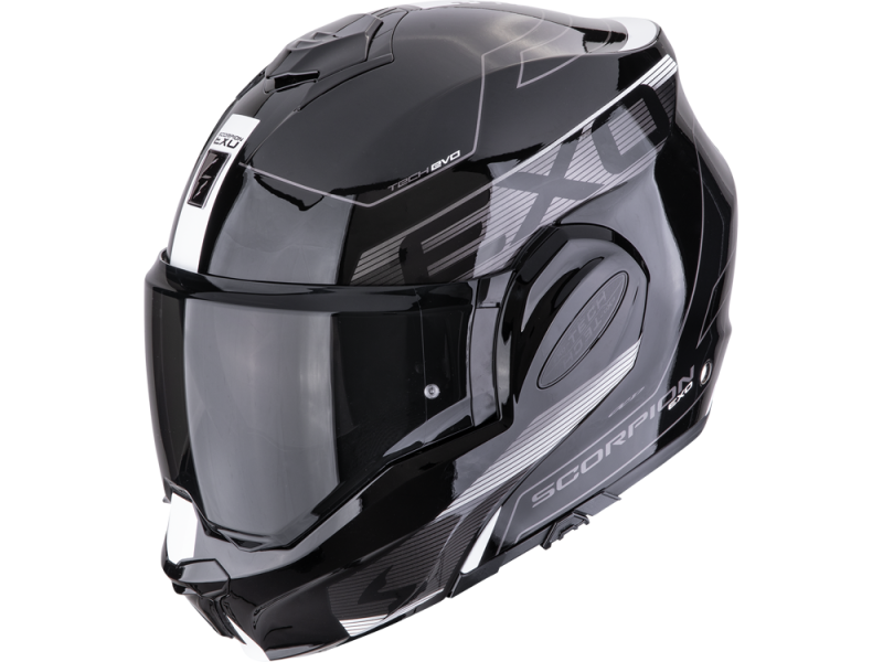 Scorpion EXO-TECH EVO Traveller Motorradhelm (Schwarz/Weiß)