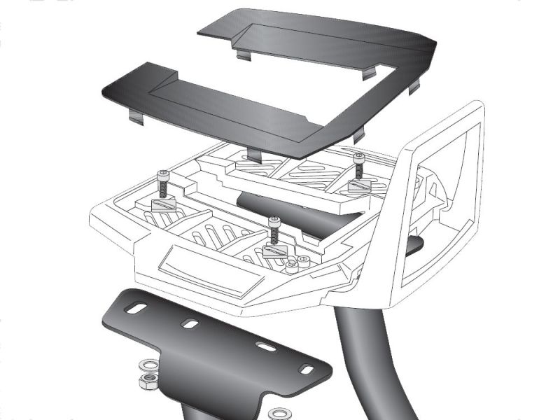 Hepco & Becker Alu rek BMW R1200R (2015- | rood)