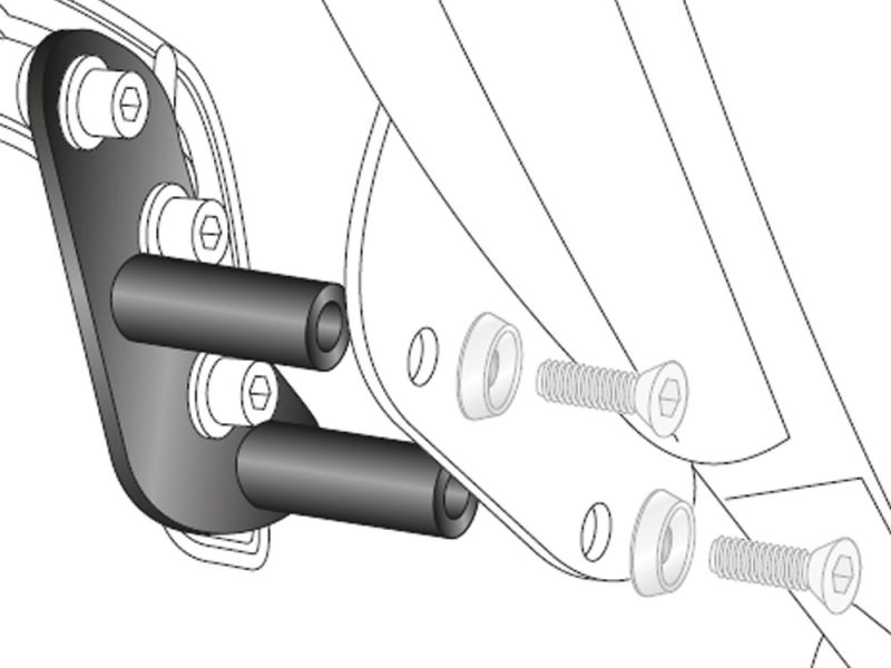 Hepco & Becker C-Bow adapter Ducati Diavel (rechts)