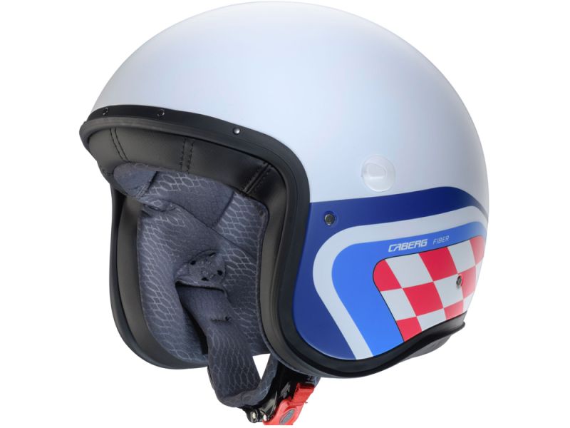Caberg Freeride X Daytona Motorradhelm (Weißmatt/Blau/Rot)