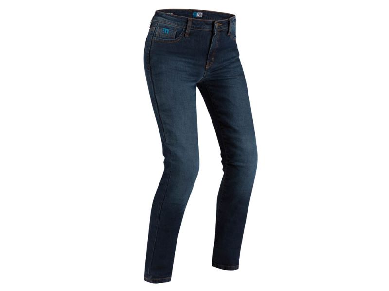 PMJ LEGD18 Caferacer motorjeans dames (donkerblauw)