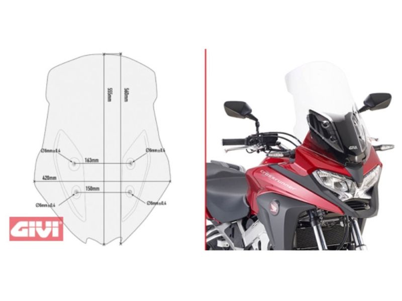 GIVI Voorruit Honda Crossrunner 800 (2017- | | transparant)