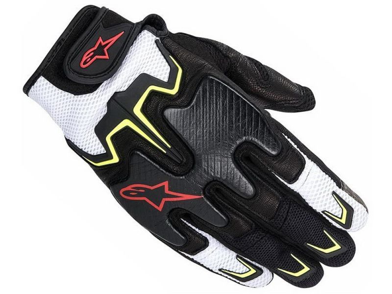 Alpinestars Fighter motorhandschoenen (zwart / geel / rood / wit)