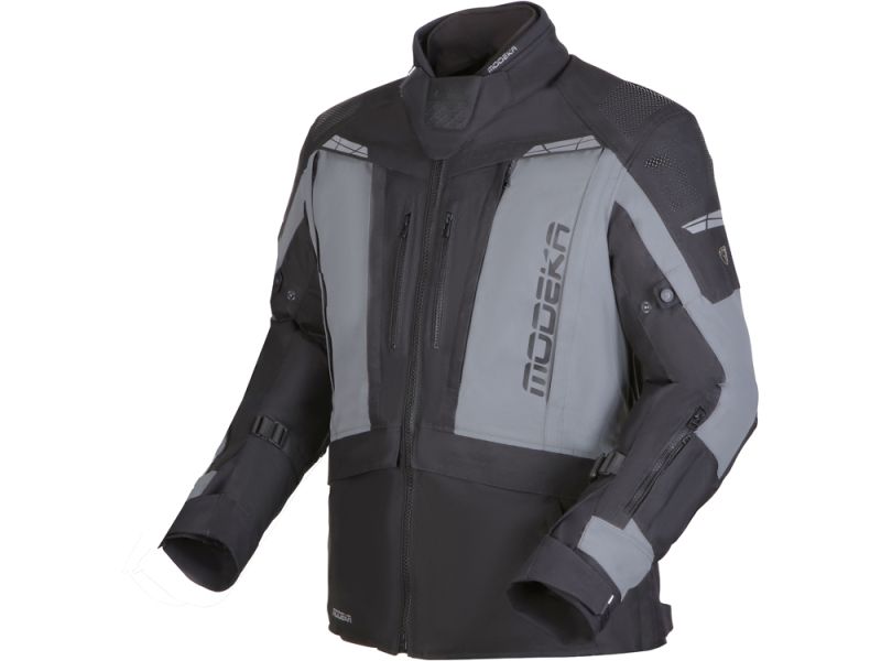 Modeka Hydron Motorrad-Textiljacke Kurz (Schwarz/Grau)