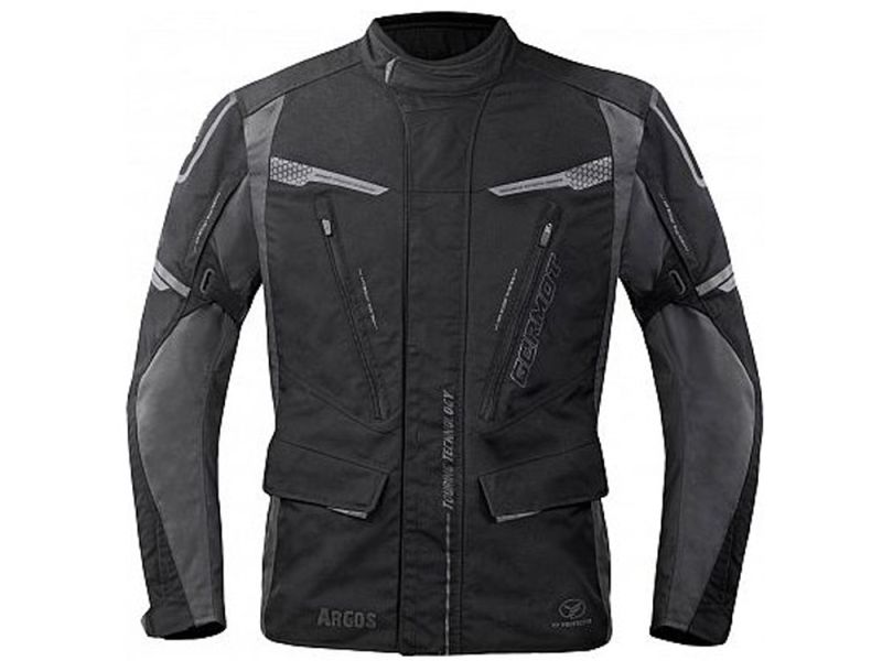 Germot Argos Motorrad-Textiljacke (Schwarz/Anthrazit)