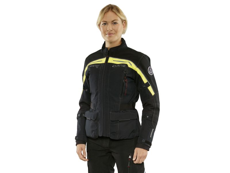 Dane Nimbus Gore Tex Pro Motorjack voor Dames (zwart/neon geel)