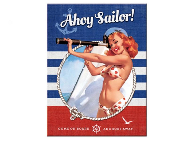 Nostalgic-Arts Pin Up Ahoy Matroos Magneet (6x8cm)