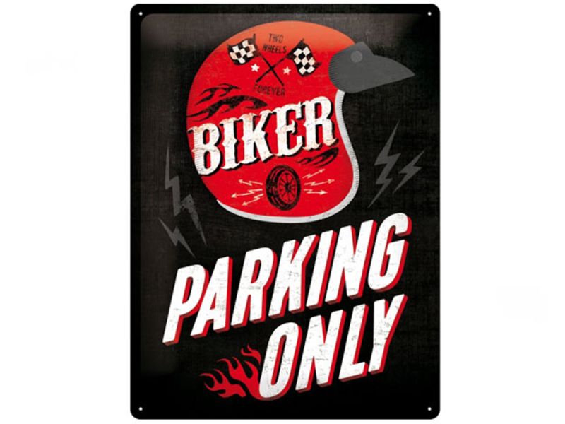 Nostalgic-Arts Biker Parking Only metalen bord (30x40cm)