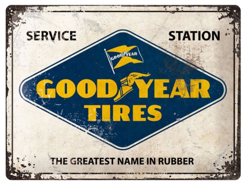 Nostalgic-Arts Goodyear Logo metalen bord (30x40cm)