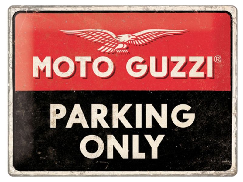 Nostalgic-Arts Moto Guzzi Parking Only metalen bord (30x40cm)