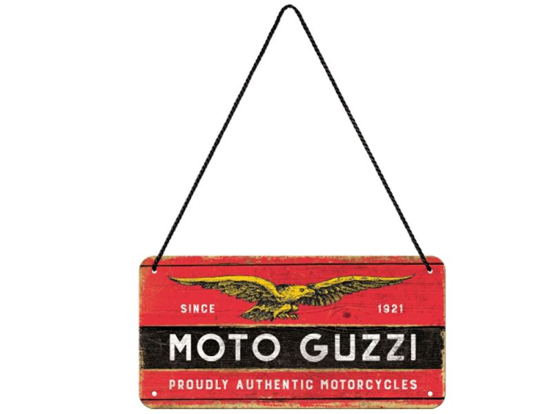 Nostalgic-Arts Moto Guzzi Logo uithangbord (10x20cm)