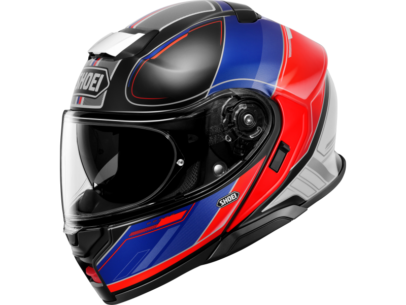 Shoei Neotec3 Sharpen Motorradhelm (Schwarz/Blau/Rot/Weiß)