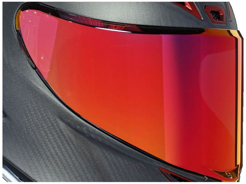 AGV Vizier voor Race 3 / Pista GP-R / Pista GP-RR / Corsa-R (rood | gespiegeld)