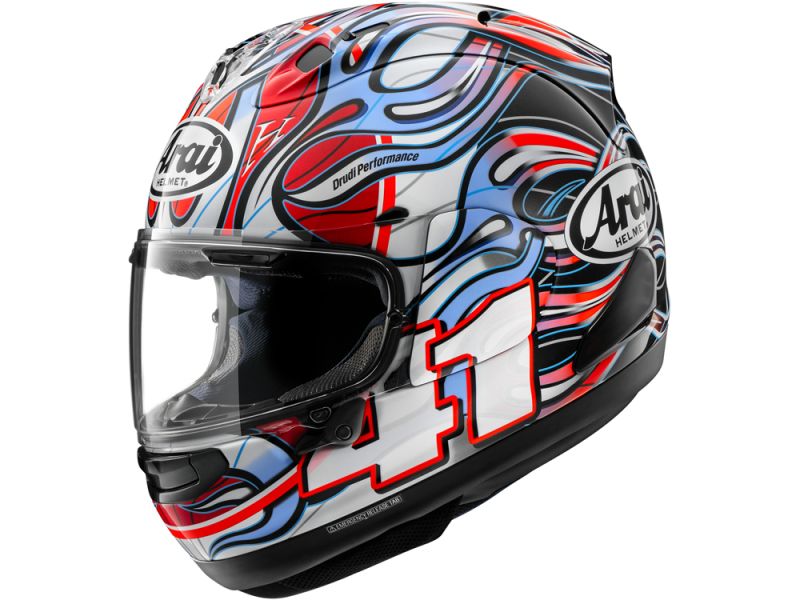 Arai RX-7 Evo Haga WSBK-Replica Motorradhelm (Rot/Blau/Weiß/Schwarz)