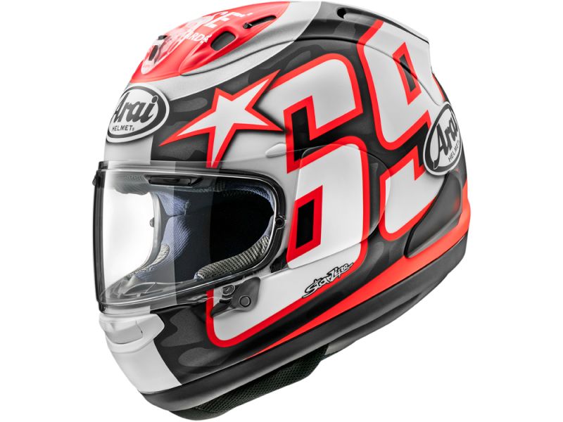 Arai RX-7V Evo Hayden Reset Replica Fullface Helm (zwart / wit / rood)