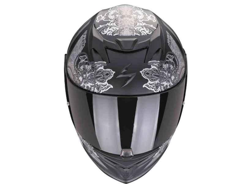 Scorpion Exo-520 Evo Air Fasta Integralhelm (Schwarzmatt/Silber/Rosa)