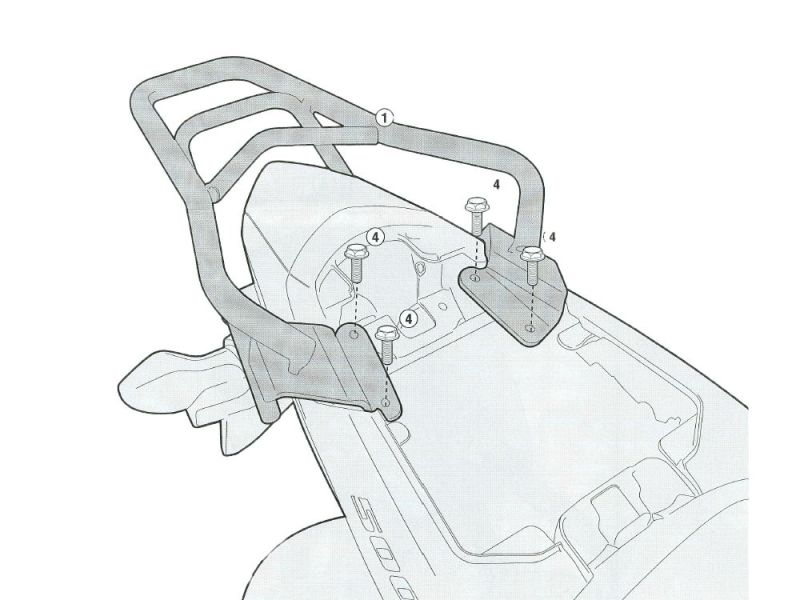 GIVI Monolock SR Bagagerek Honda CBR 500 R (2013-) CB 500 F (2013-)