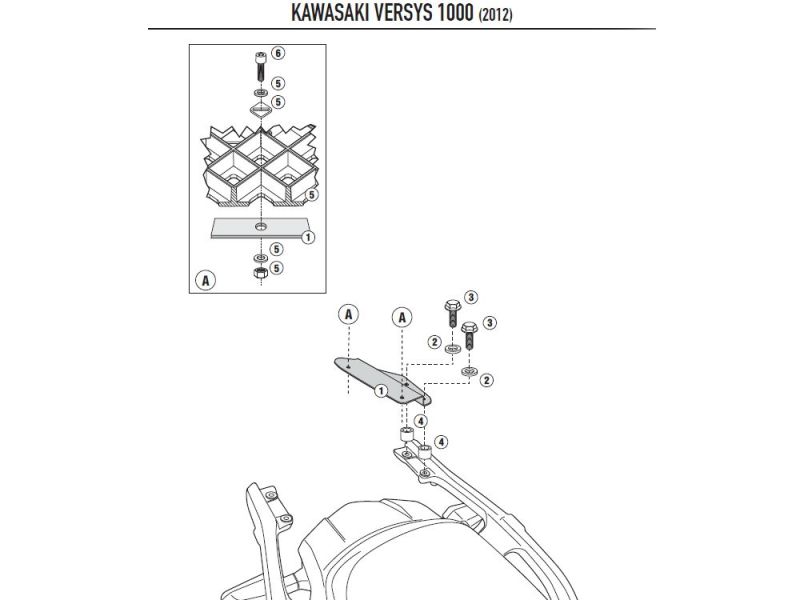 GIVI Monolock SR Bagagerek Kawasaki Versys 1000 (2012-)