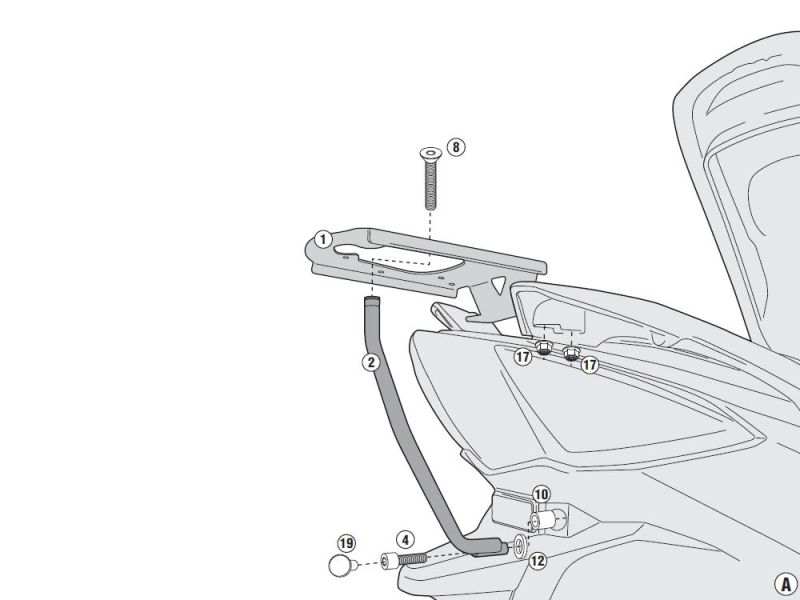 GIVI Monokey SR Bagagerek SYM GTS 300i Joymax (2012-)