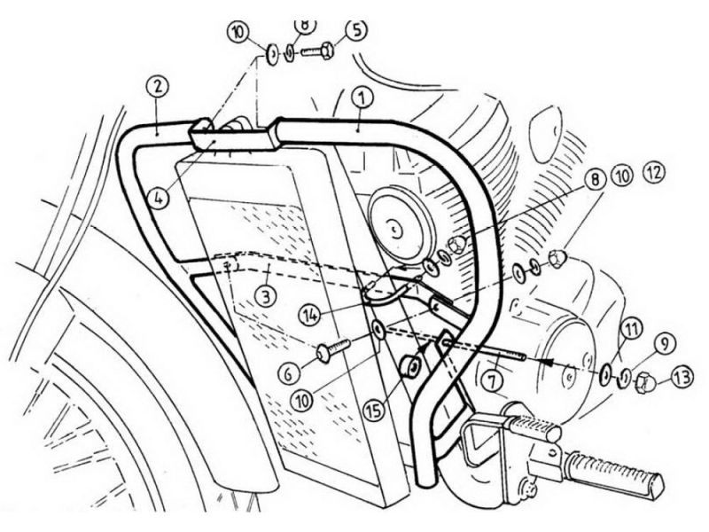 Hepco & Becker Crash bar Honda VT 750 DC Black Widow (2001-2003)