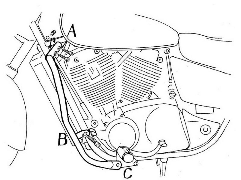 Hepco & Becker Crash bar Honda VT 1100 C2 Shadow Ace (1995-2000)
