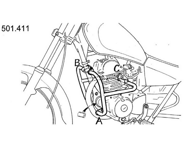 Hepco & Becker Crash bar Yamaha SR 125 (1989-2002)