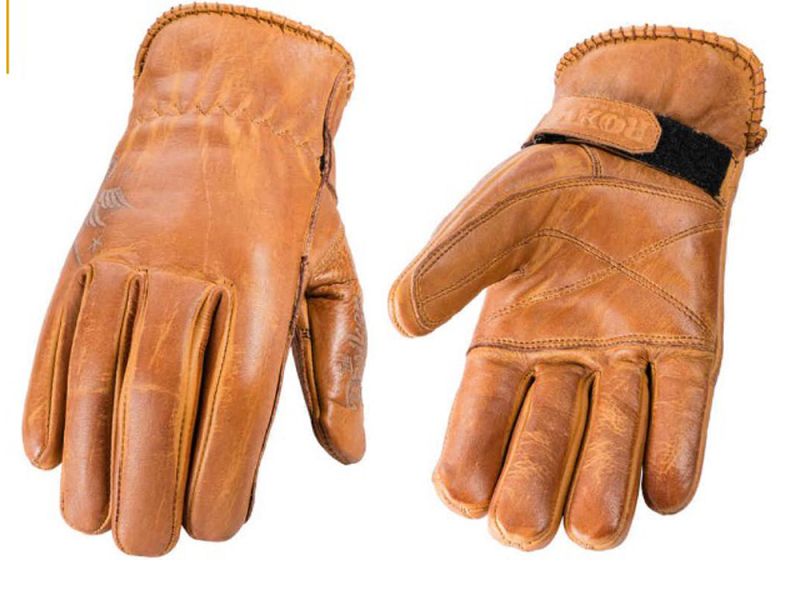 Rokker Tattoo Bird Motorradhandschuhe Lady (Beige)