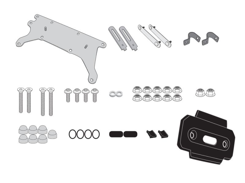 GIVI Montagekit S250 op PLR1161 / PL1161CAM voor Honda CRF1000L Africa Twin (2018-) CRF1000L Africa Twin Adventure Sports (2018-)