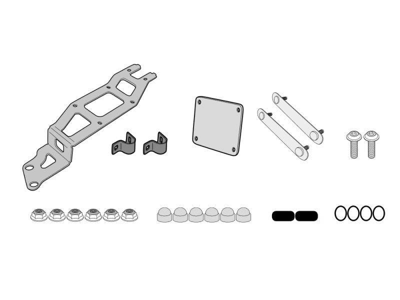 GIVI Montagekit S250 aan originele bagagedrager BMW R1200GS Adventure (2006-2013)